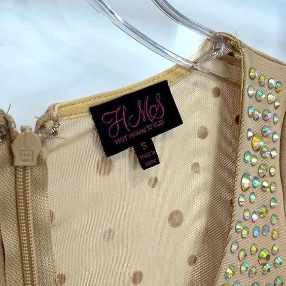 Hot Miami style (0223) Jeweled Dress - sparkly rhinestone, strass, new year - Picture 8 of 8